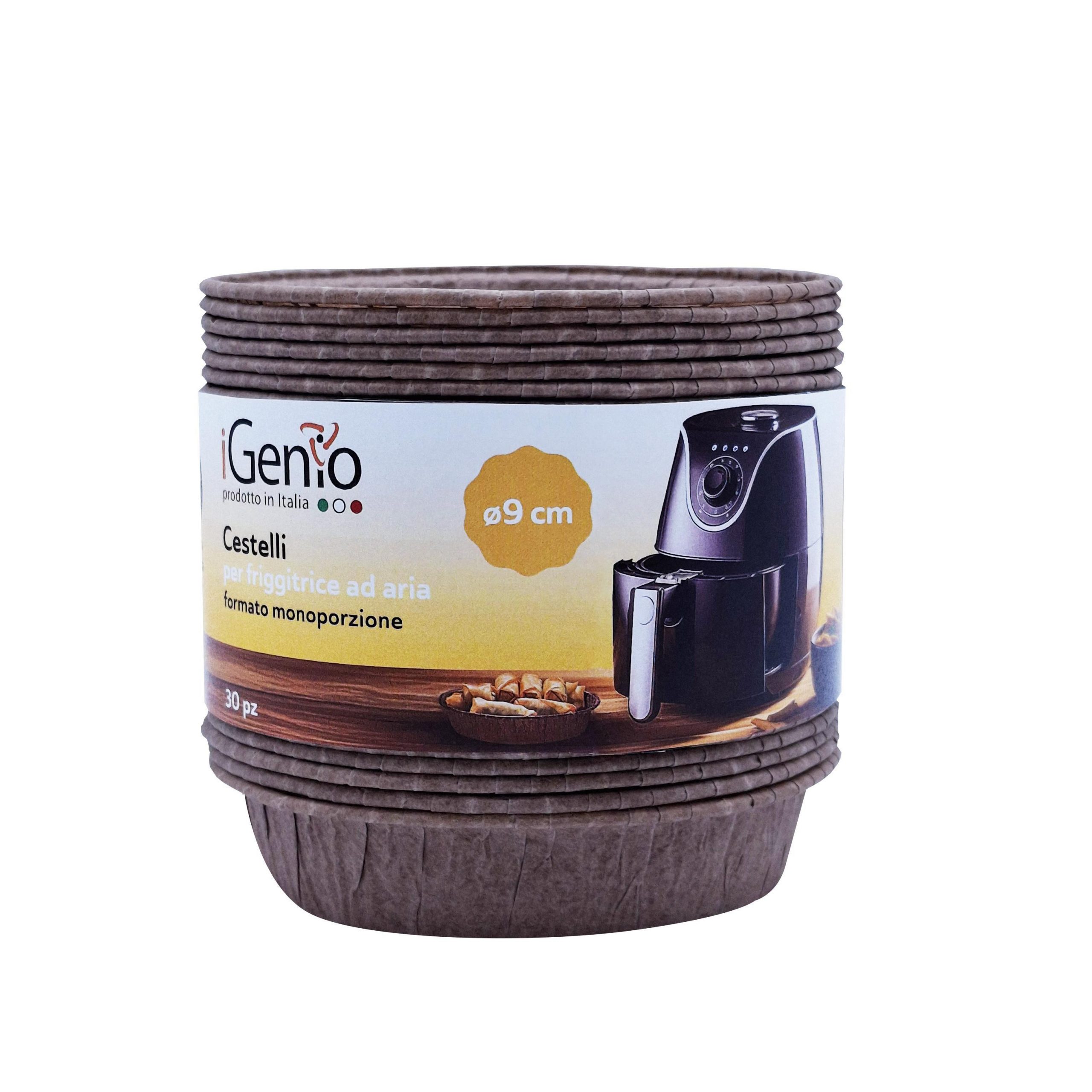 I-Genio 953 Cestelli Monoporzione per Friggitrice Aria in Carta Siliconata 30 PZ