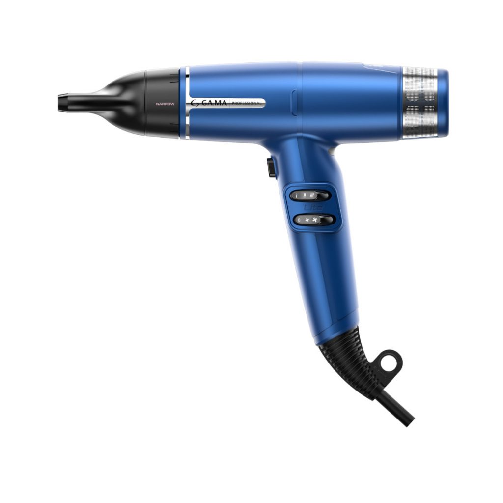 Gama IQ Lite Blu Asciugacapelli 1600W con 2 Bocchette e Diffusore