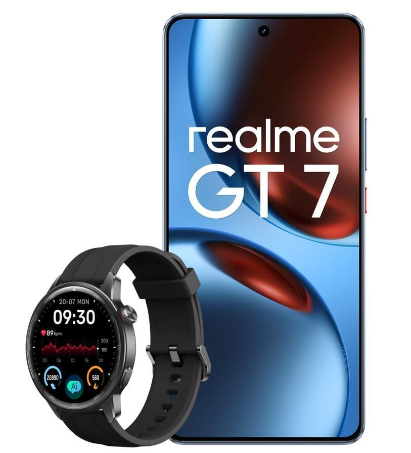 Realme GT 7 Icesense Blue Smartphone 6.78 12GB 512GB con Smartwatch S2 BK