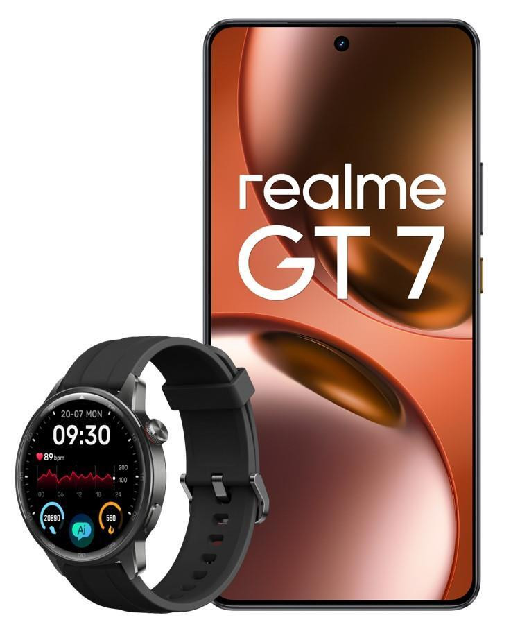 Realme GT 7 Icesense Black Smartphone 6.78 12GB 512GB con Smartwatch S2 BK