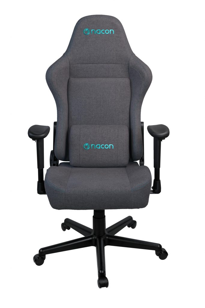 Nacon PCCH380 Grigio Scuro Sedia Gaming in Tessuto con Braccioli Reclinabile