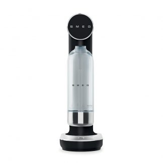 Smeg SKC01BLM Nero Opaco Gasatore con Bottiglia 1 LT