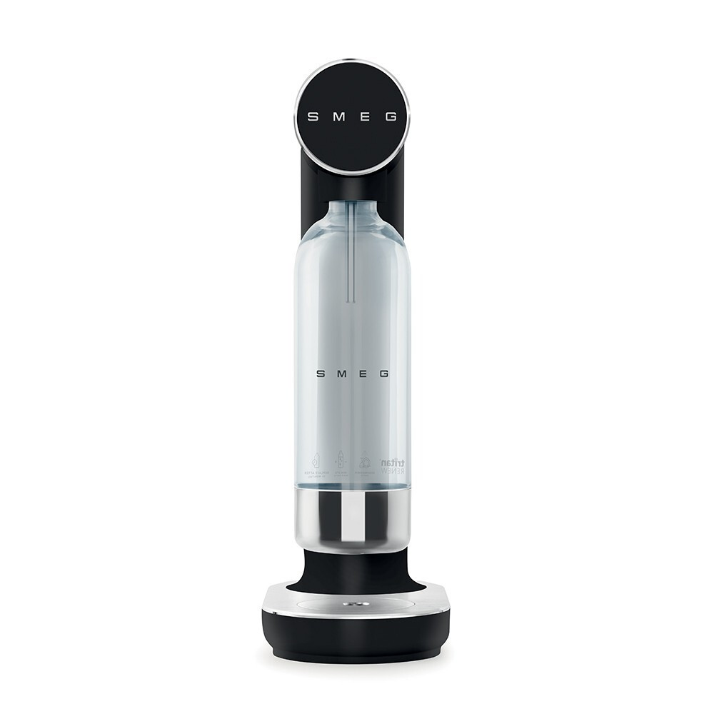Smeg SKC01BLM Nero Opaco Gasatore con Bottiglia 1 LT