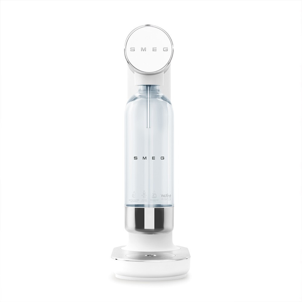 Smeg SKC01WHM Bianco Opaco Gasatore con Bottiglia 1 LT