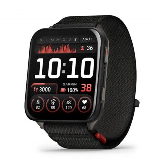 Garmin Venu X1 Black Smartwatch con Fondello in Titanio e Cinturino in Nylon