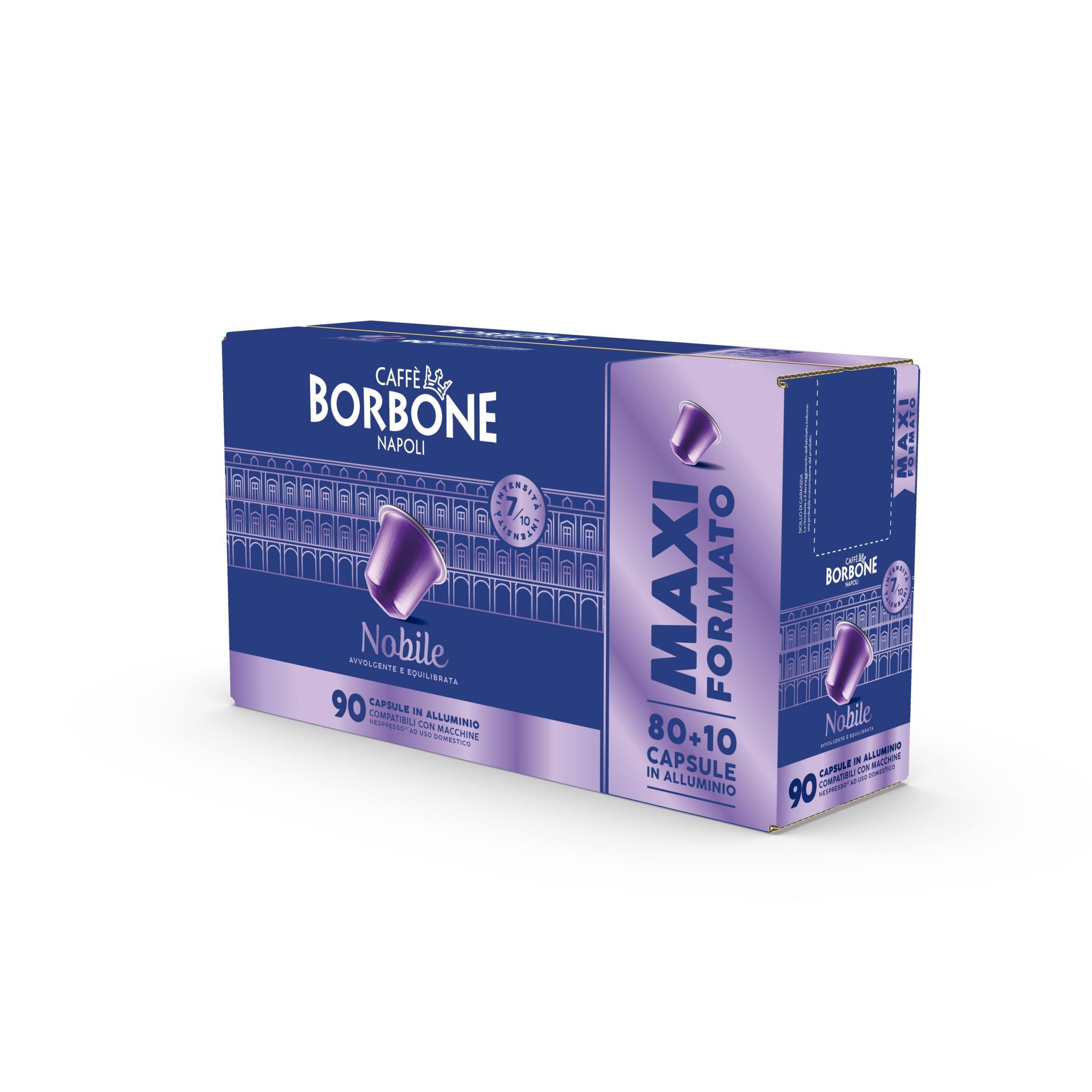 Caffe Borbone 90 Capsule in Alluminio Caffe Compatibile Nespresso Miscela Nobile