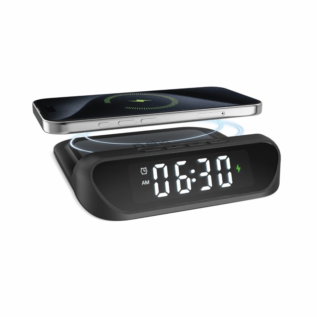 SBS TEWIRCLOCK Sveglia 2 in 1 con Ricarica Wireless