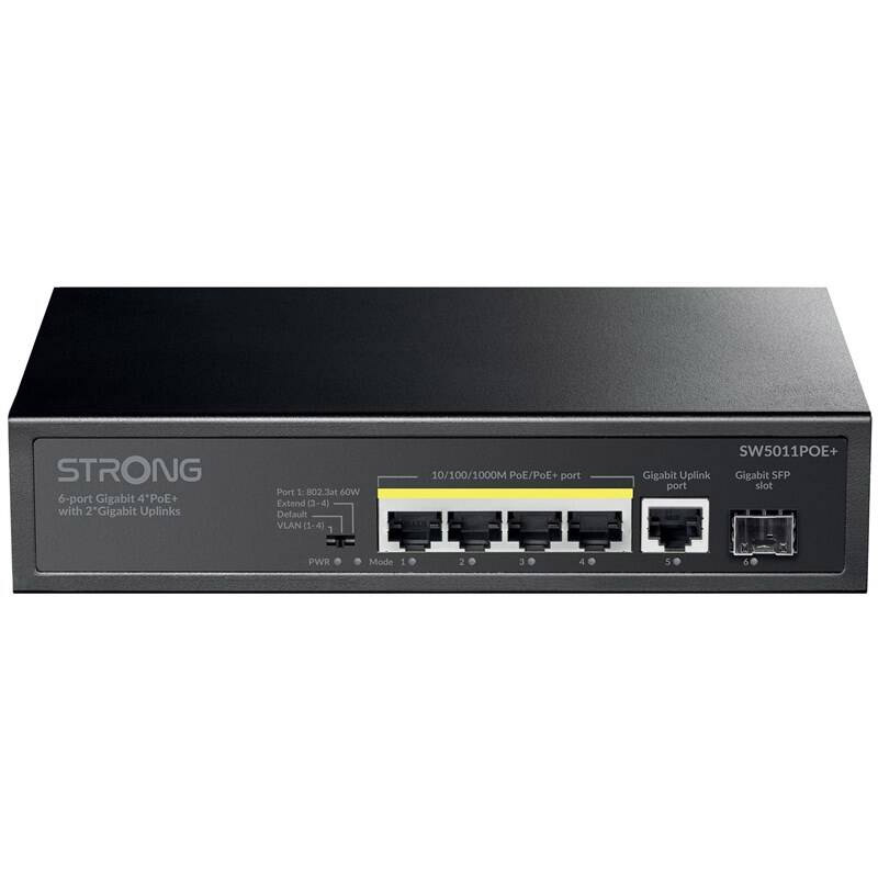 Strong SW5011POEPIU Switch 4 Porte POE e 2 Porte Uplink Gigabit