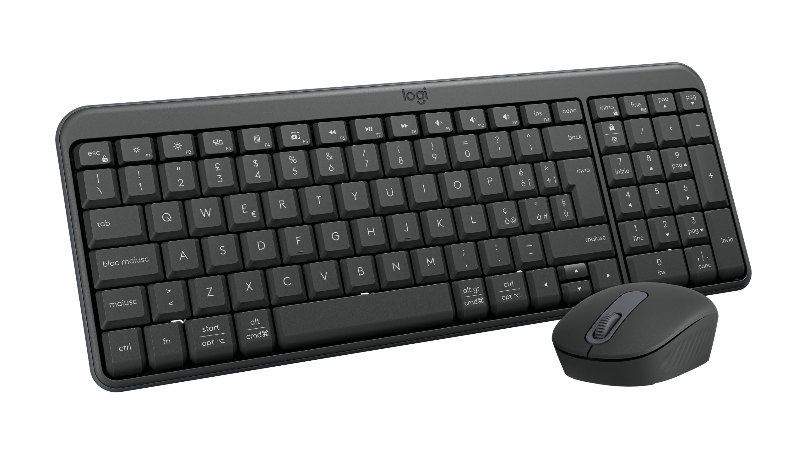 Logitech MK250 Combo Graphite Kit Tastiera e Mouse Wireless