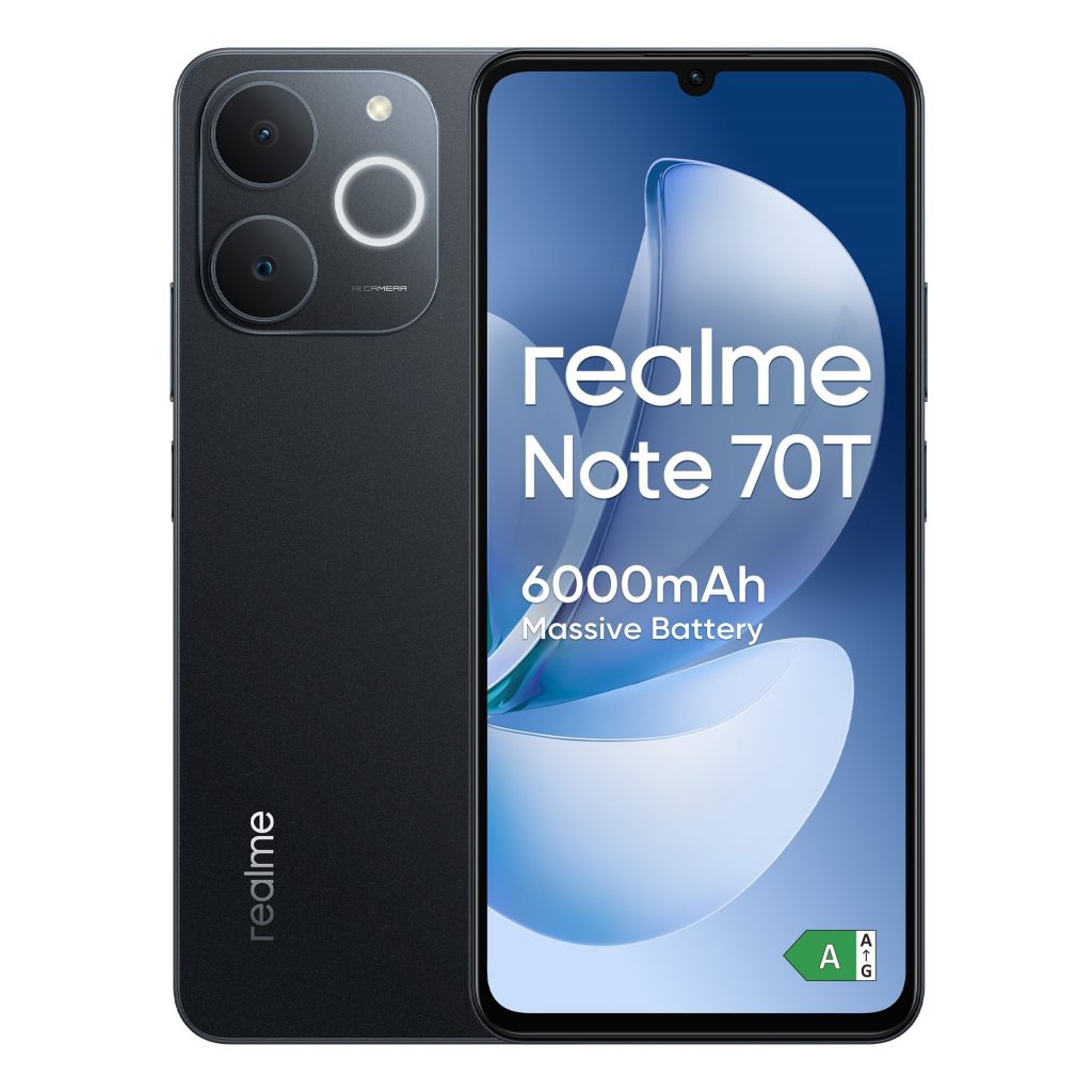 Realme Note 70T Obsidian Black Smartphone 6.74 Pollici HD Plus 4GB 256GB