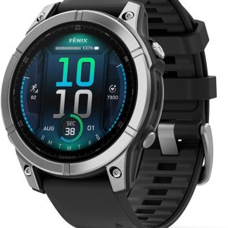 Garmin Fenix E Stainless Steel Smartwatch 1.3 Pollici 47MM Cinturino in Silicone