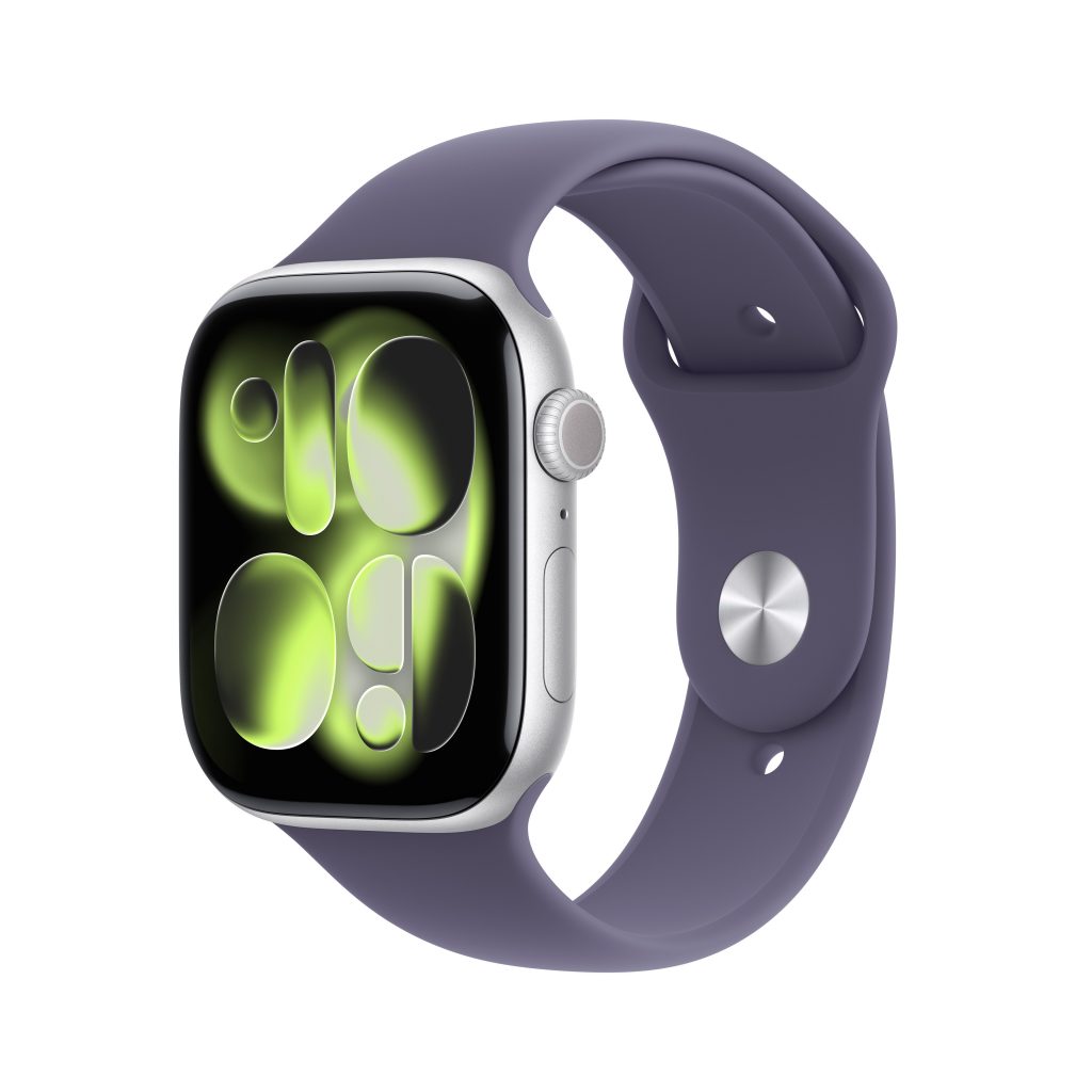 Apple MEVA4QLA Watch 11 Silver Smartwatch 46MM GPS Sportband Viola Nebbia S-L