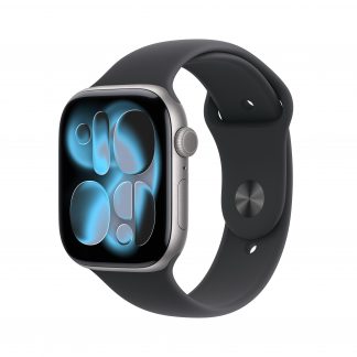 Apple MEV44QLA Watch 11 Grigio Siderale Smartwatch 46MM GPS Sportband Nero M-L