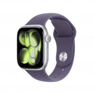 Apple MEU74QLA Watch 11 Silver Smartwatch 42MM GPS Sportband Viola Nebbia M-L