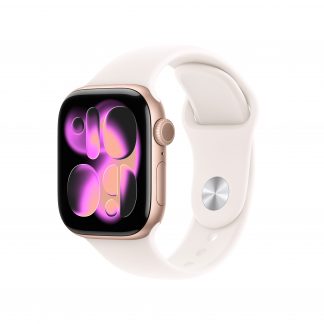 Apple MEU44QLA Watch 11 Rose Gold Smartwatch 42MM GPS Sportband Rosa Fard M-L