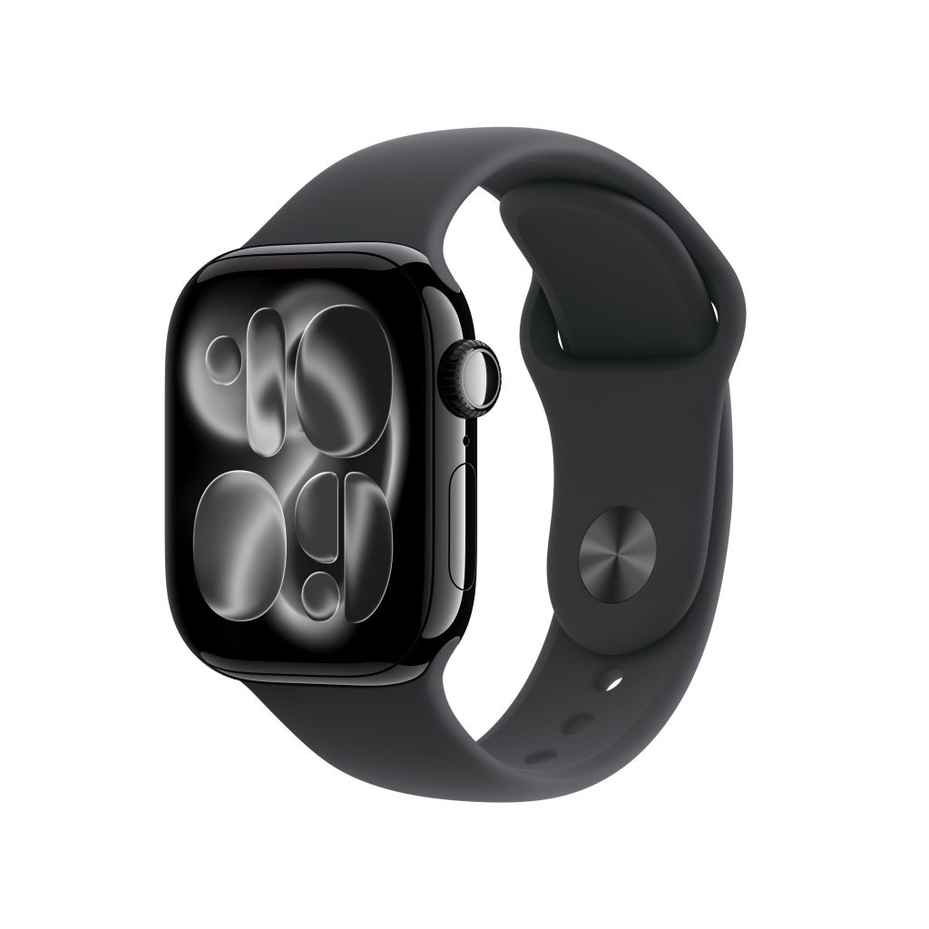 Apple MEQU4QLA Watch 11 Jet Black Smartwatch 42MM GPS Sportband Nero M-L