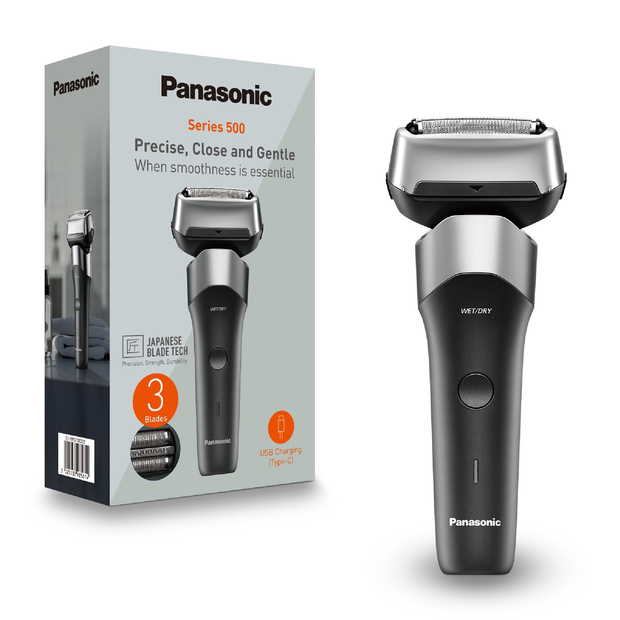 Panasonic ESRM3FXK503 Rasoio Ricaricabile Wet Dry