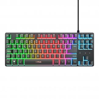 Trust GXT833 Thado Nera Tastiera TKL Wired con Retroilluminazione Multicolore