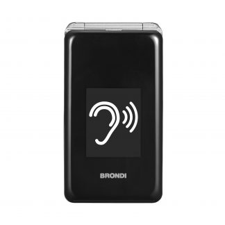 Brondi Amico Super TV Gunmetal Grey Cellulare Senior Flip Dual Sim con Tasto SOS