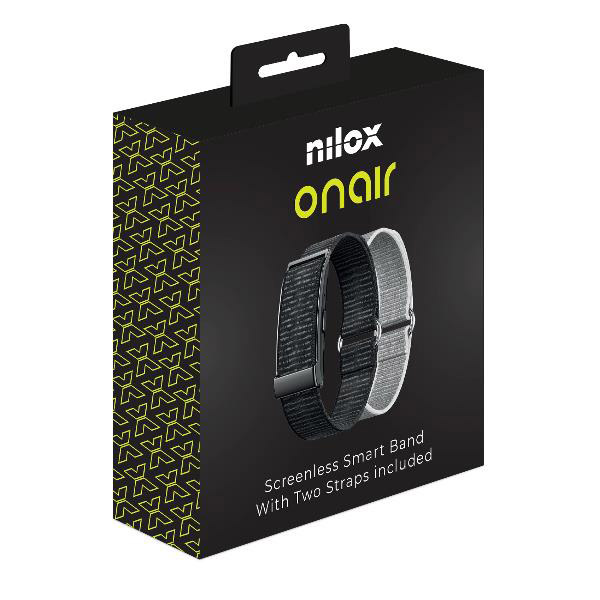 Nilox NXSWONAIRBK Screenless Smartband con 2 Cinturini