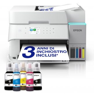 Epson EcoTank ET-3956 Stampante Multifunzione Inkjet Wi-Fi con 4 Serbatoi