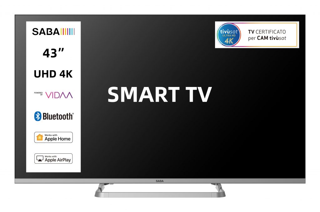 Saba SA43SM10VDA Smart TV LED 43 Pollici FHD Vidaa TV