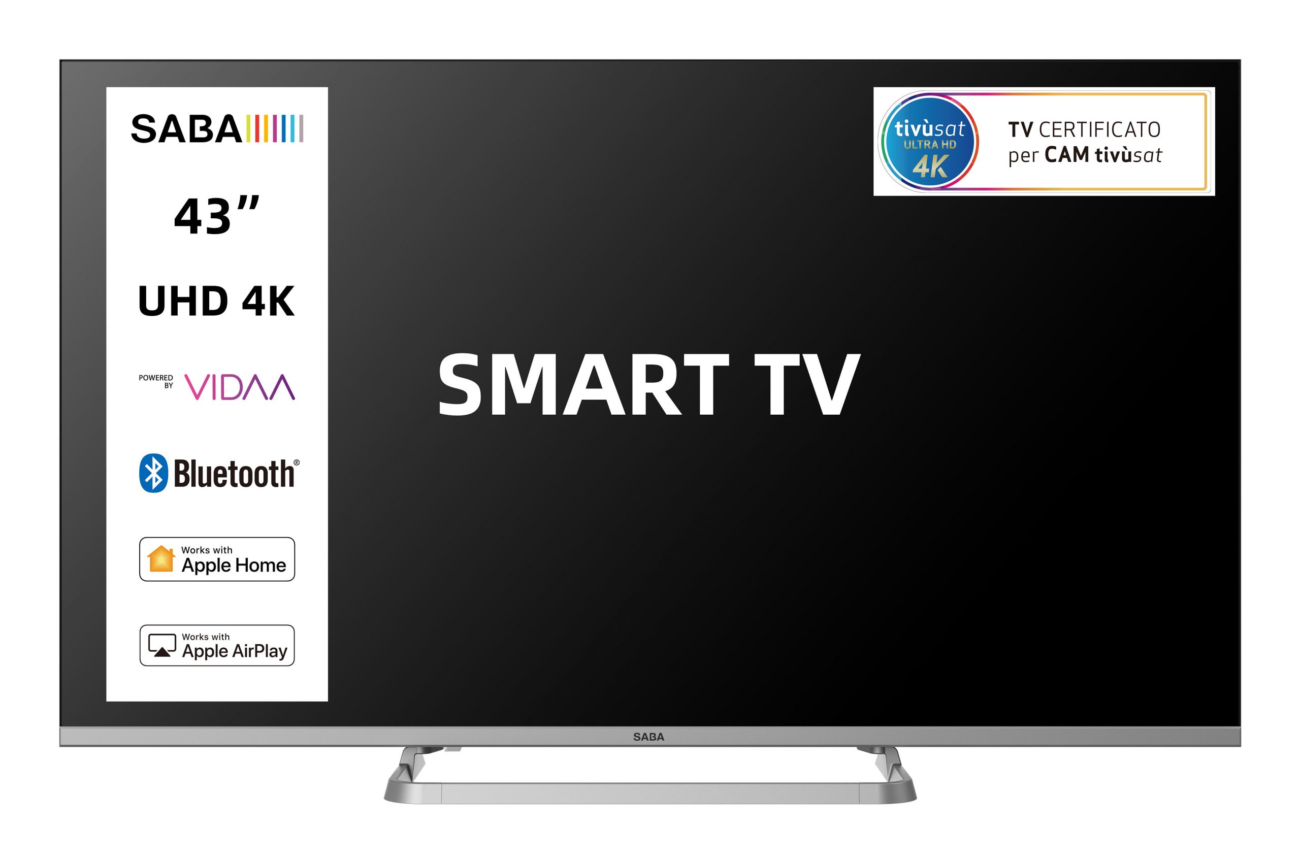 Saba SA43SM10VDA Smart TV LED 43 Pollici FHD Vidaa TV