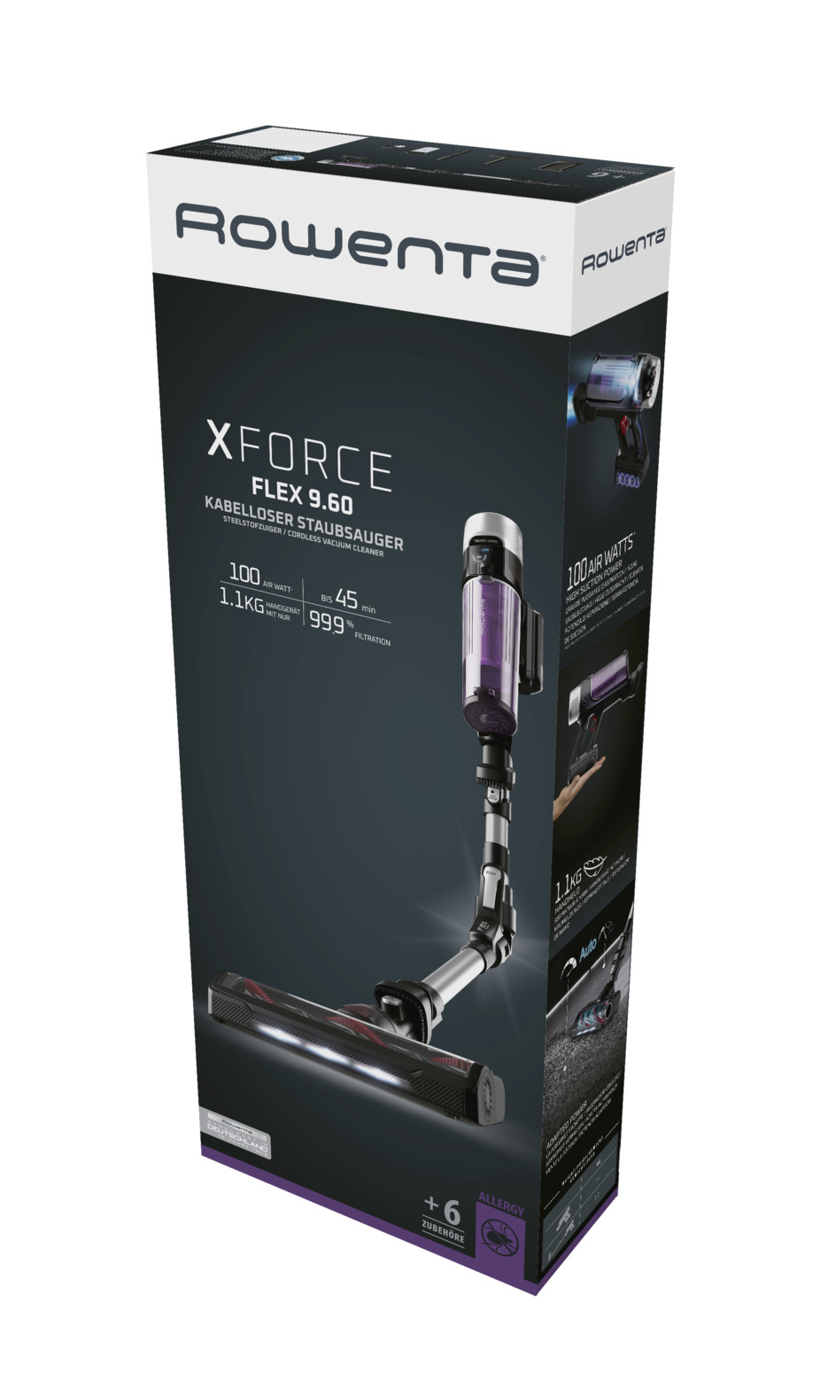 Rowenta RH2037 Scopa Elettrica Ricaricabile 18v X-Force 9.60 Allergy - immagine 3
