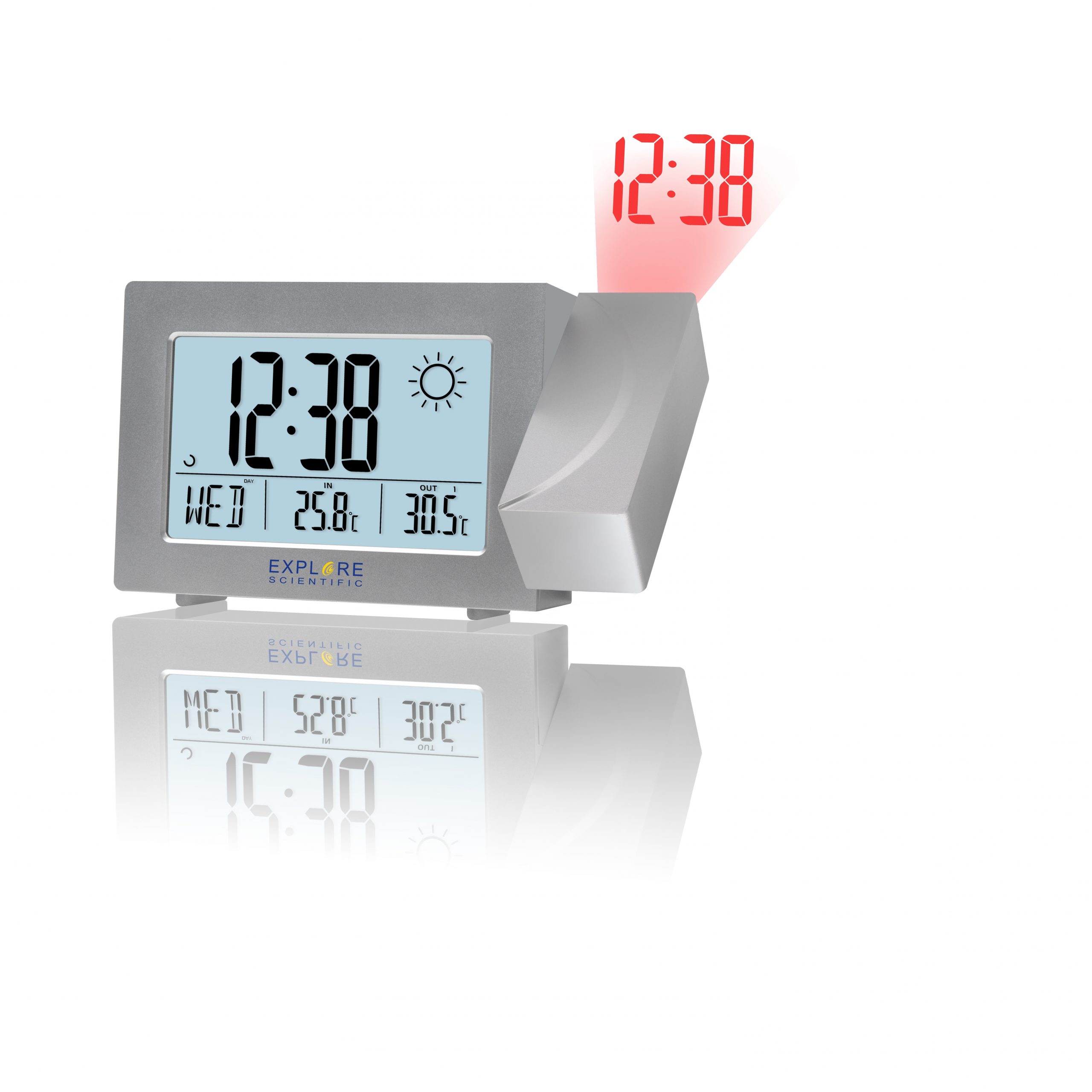 Explore Scientific RPW3008SILVER Orologio Proiezione Usb Per Ricarica Telefono - immagine 2