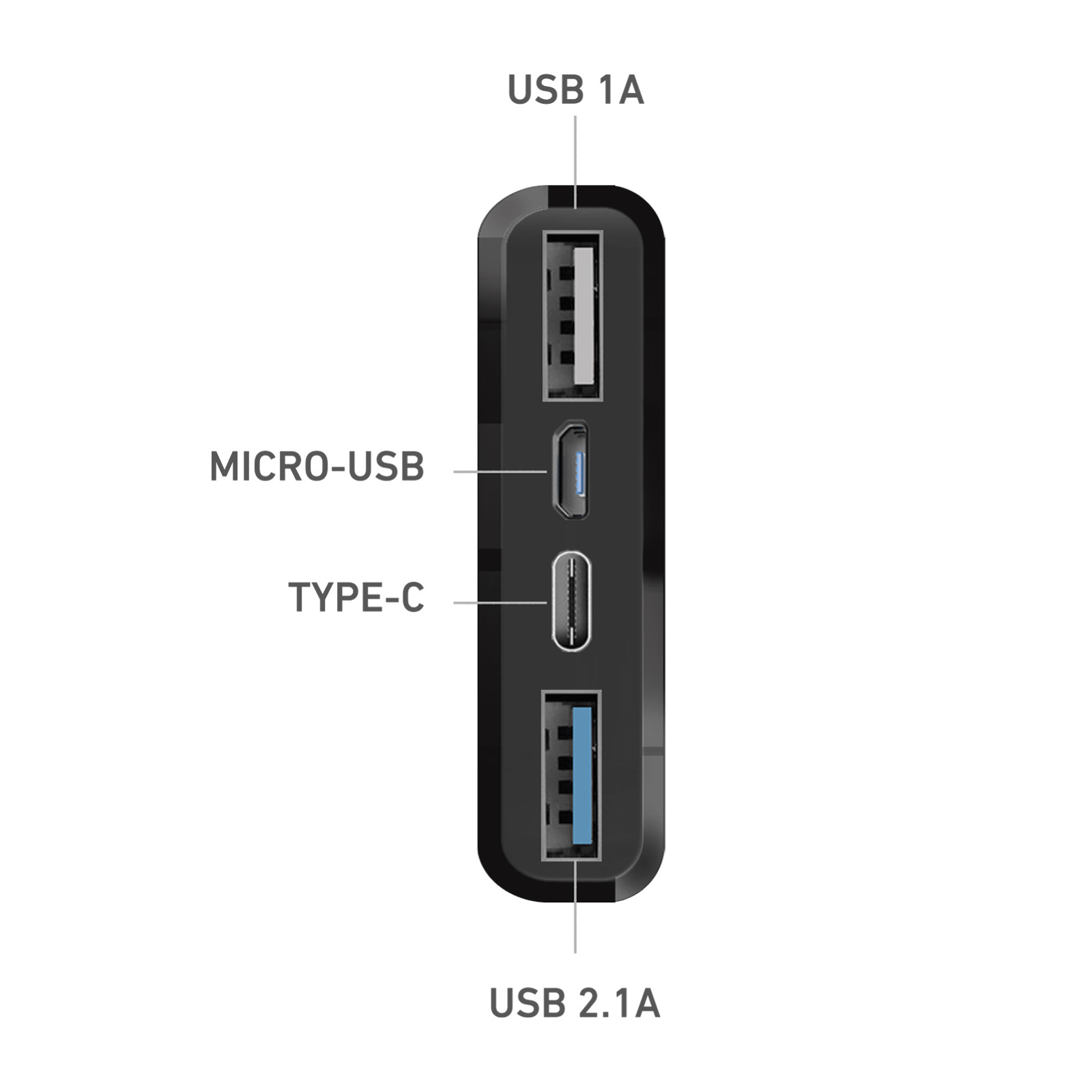 SBS Powerbank Nero 10000mAh Extra Slim 1 USB 2.1A e 1 USB-C - immagine 4