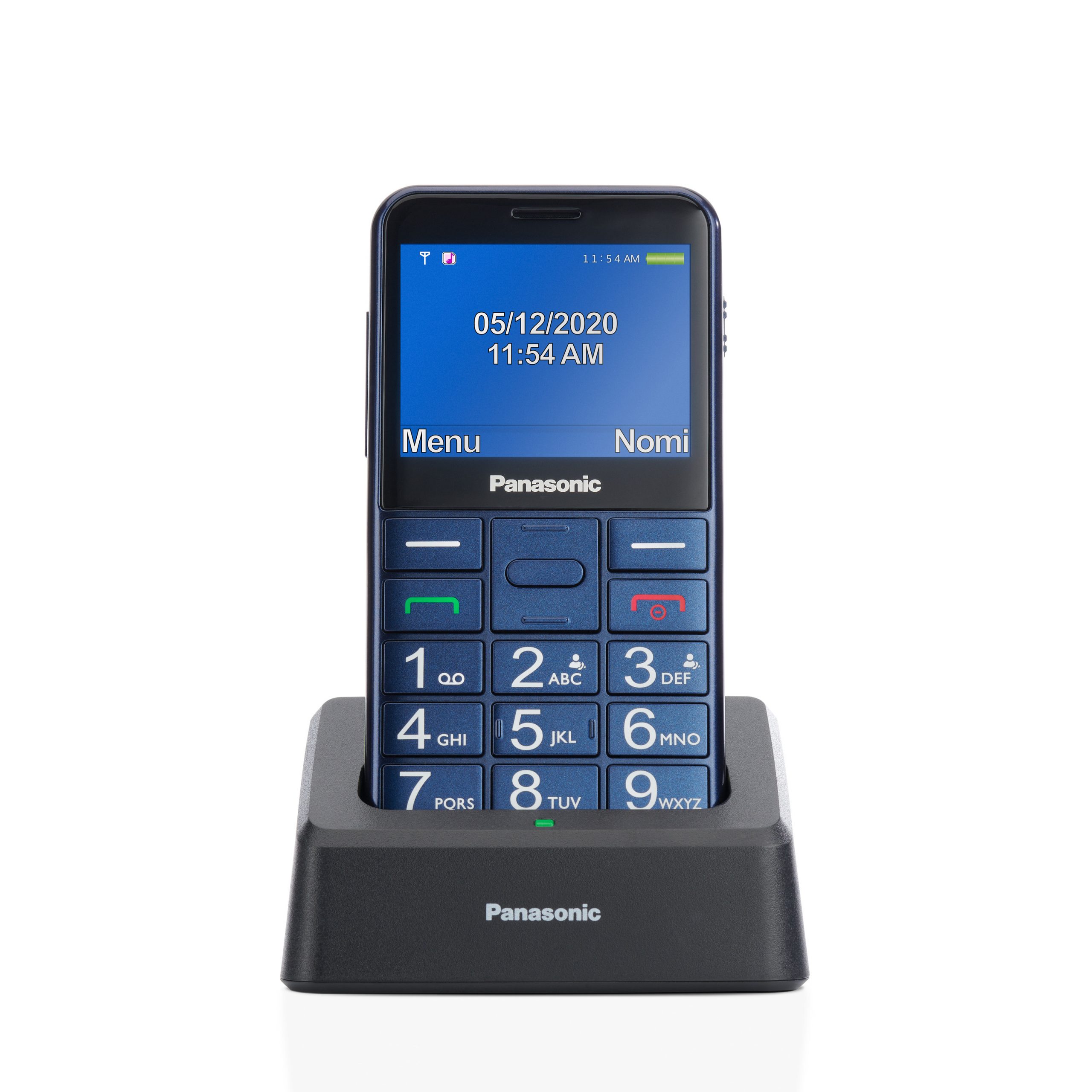 Panasonic KX-TU155 Blu Cellulare Anziani con Tasto SOS e Base Ricarica - immagine 2