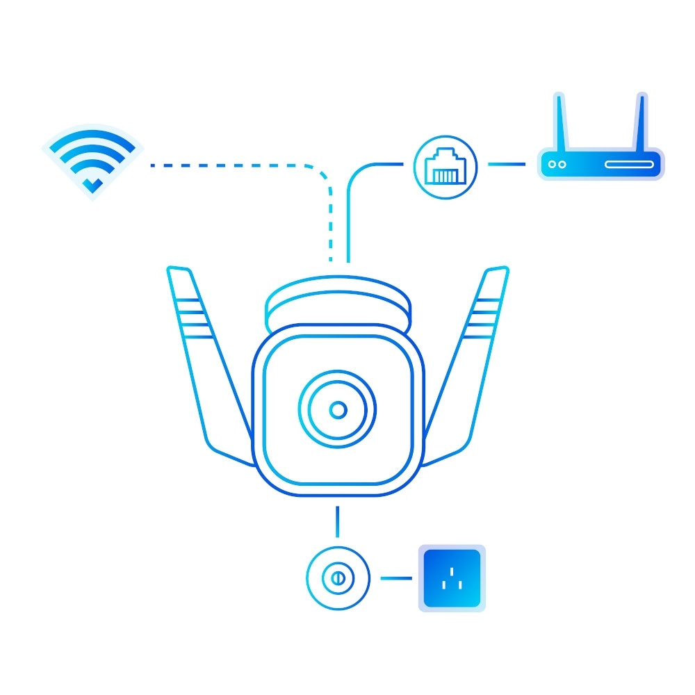 TP-Link TC65 Videocamera Ip Cam Esterno Visione Notturna IP66 - immagine 3