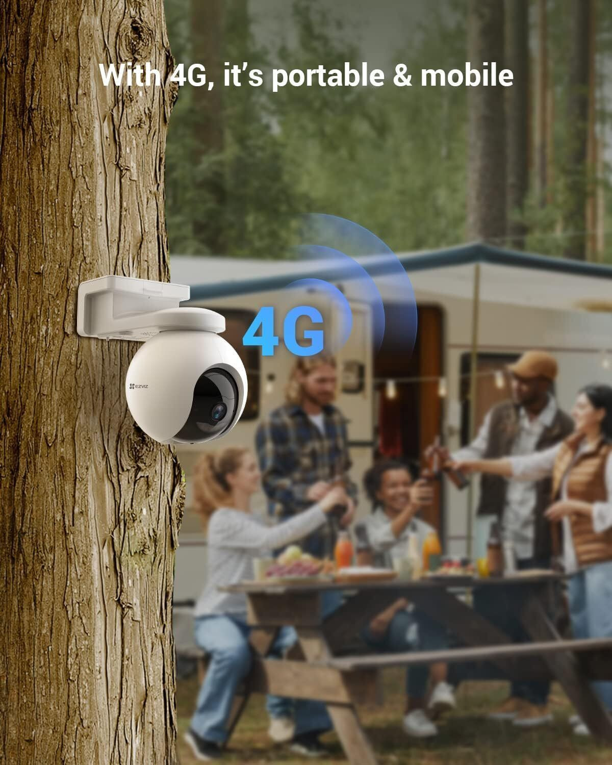 Ezviz EB8 Videocamera Ip Cam Esterno A Batteria 2k 4g Gps - immagine 4