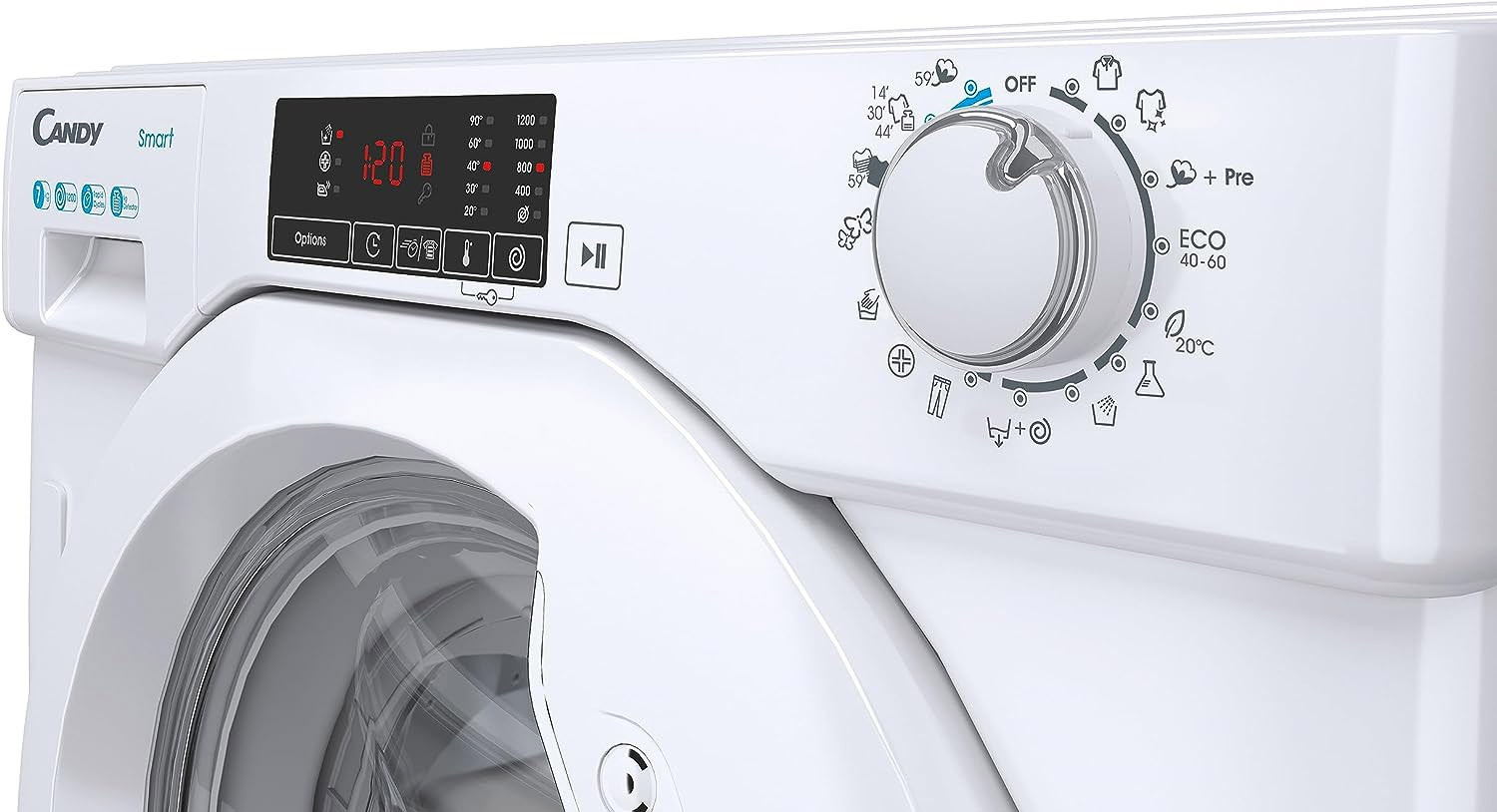 Candy CBW27D1ES Lavatrice Incasso 7 kg 1200 Giri 16 Programmi - immagine 5