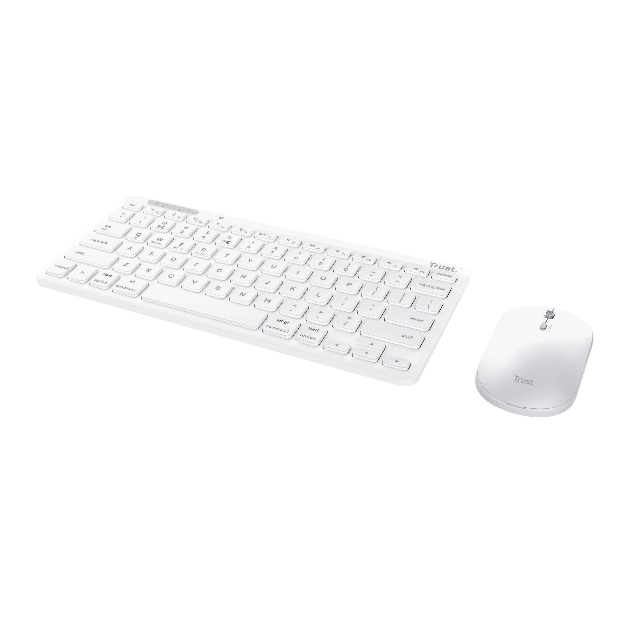 Trust Lyra White Kit Tastiera e Mouse Wireless - immagine 2