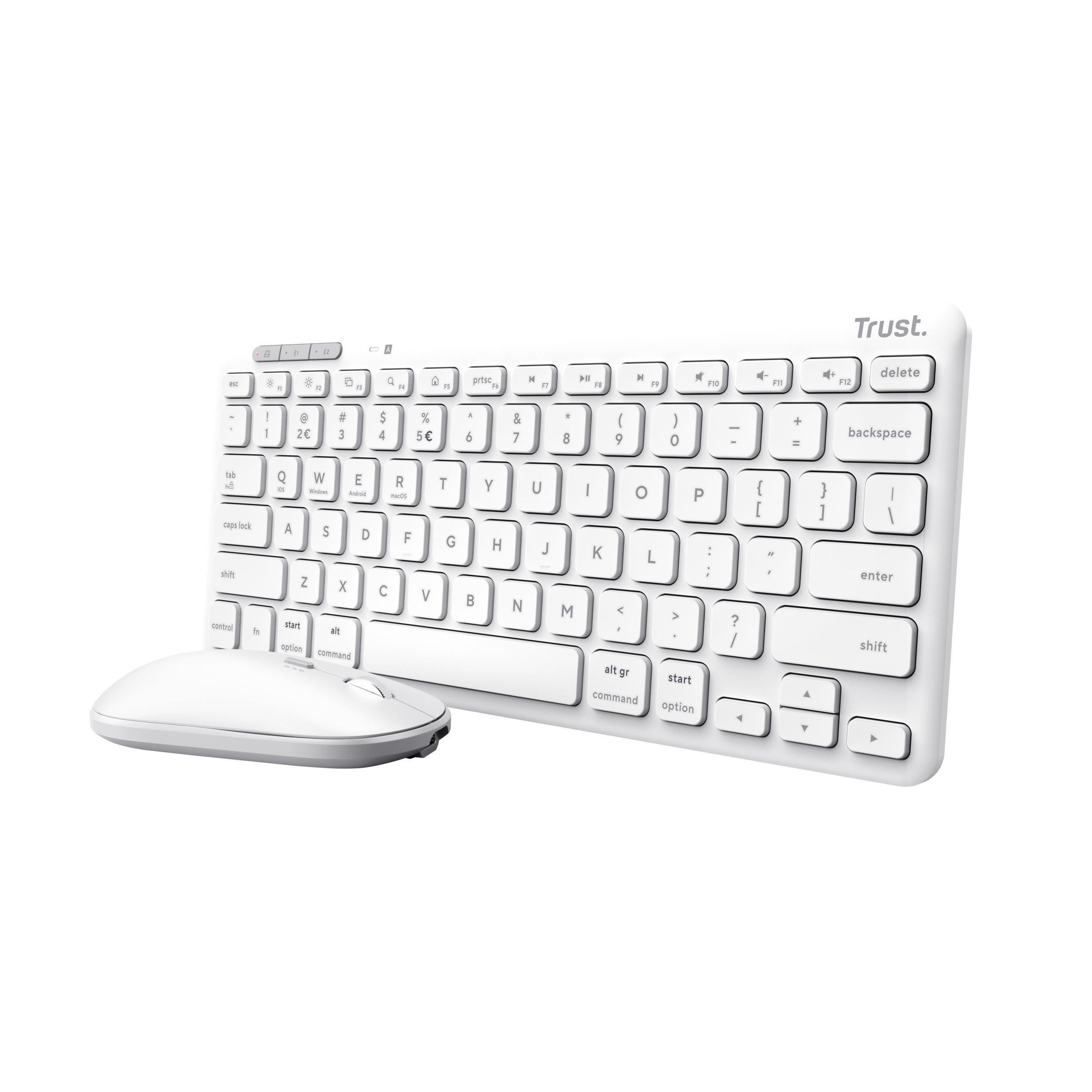 Trust Lyra White Kit Tastiera e Mouse Wireless - immagine 3