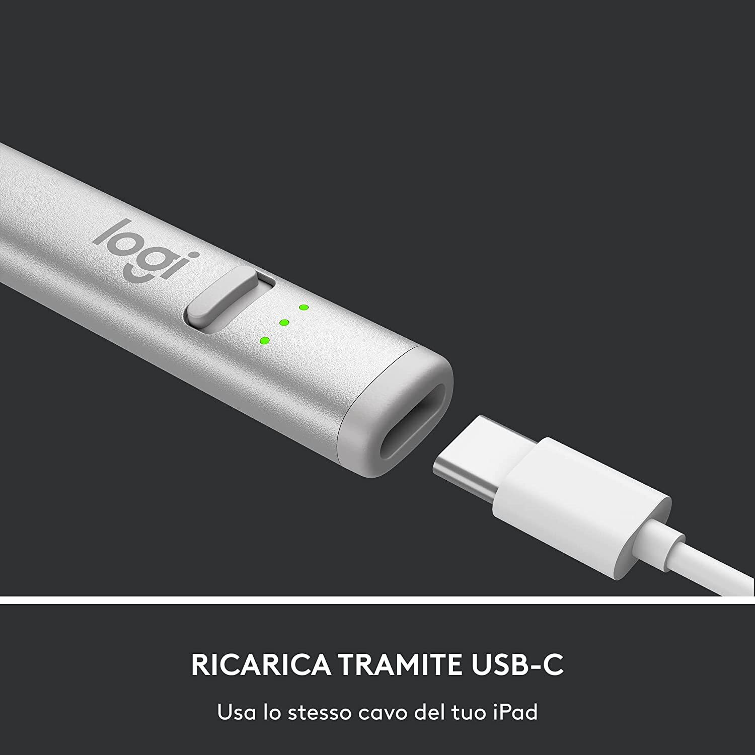 Logitech 914000074 Accessori per Tablet Penna Digitale Crayon C-usb C Per Ipad - immagine 3