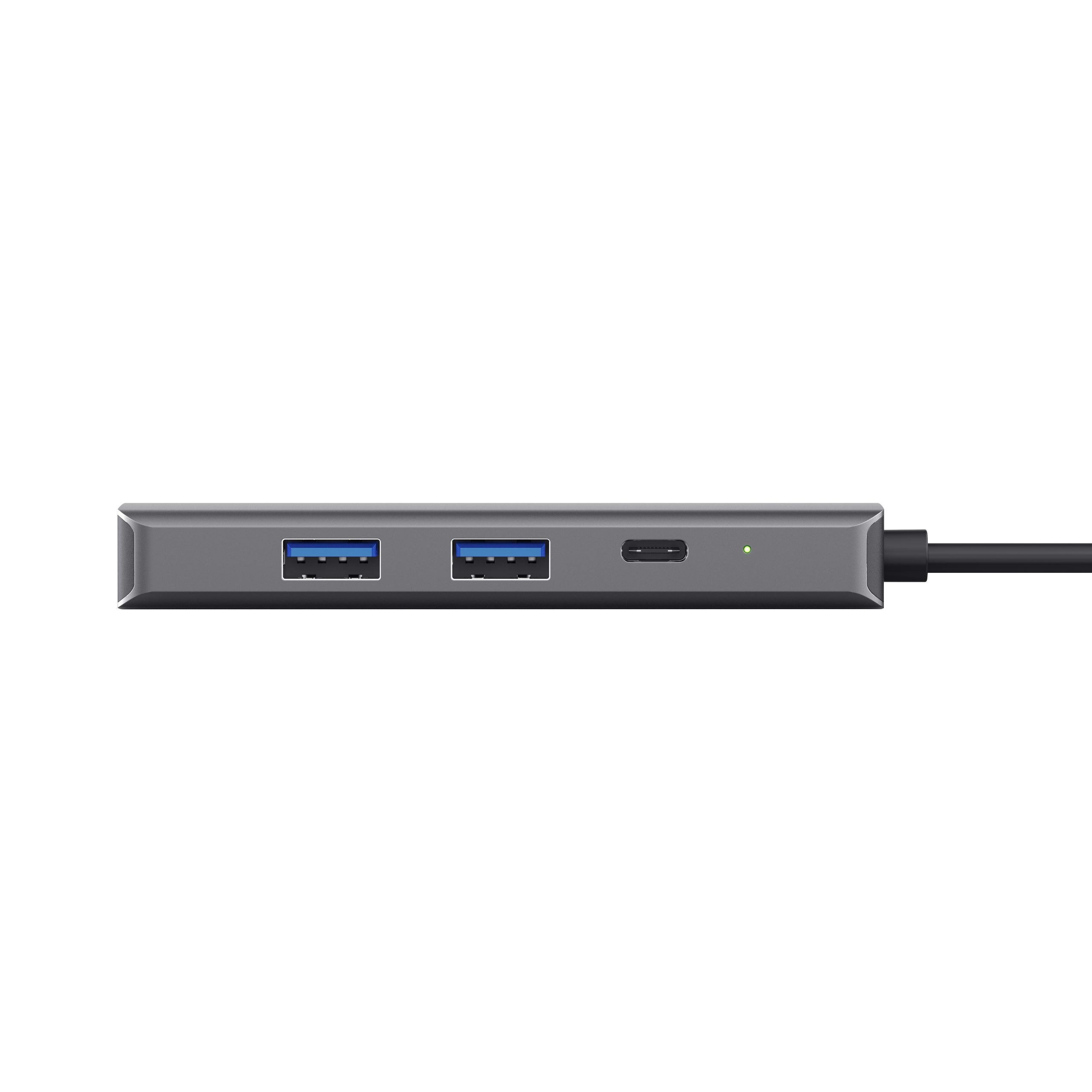 Trust Dalyx Adattatore in Alluminio Multiporta 6-in-1 HDMI-2USB-C-2USB - immagine 2