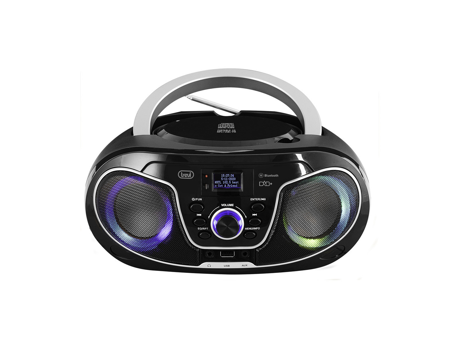 Trevi 0CM58800 Stereo Portatile Boombox CD DAB USB Bluetooth AUX-IN - immagine 4