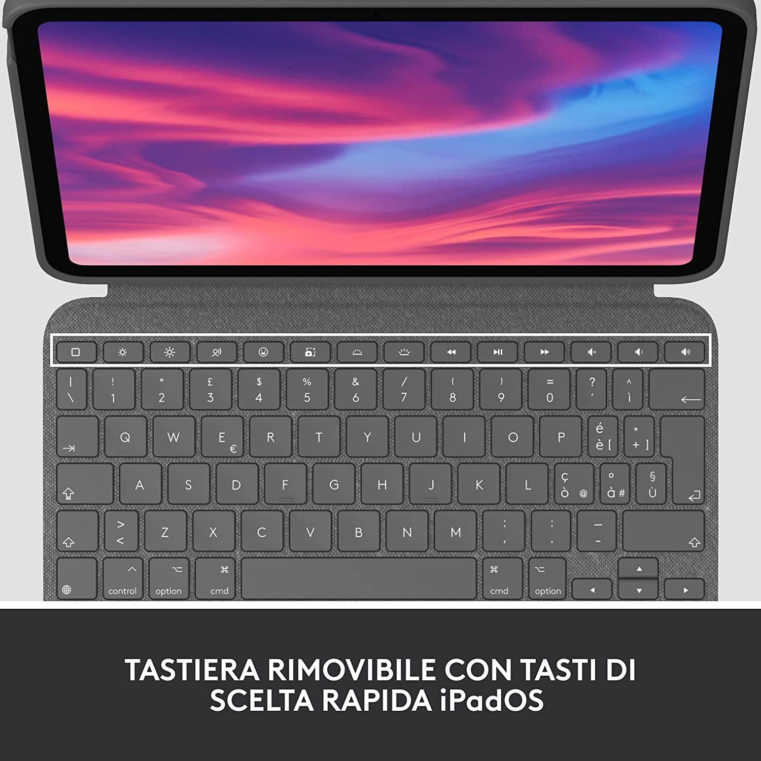 Logitech Combo Touch OxfordGrey Custodia con Tastiera Retroilluminata iPad 10gen - immagine 3