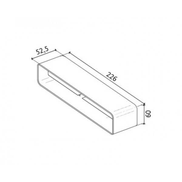 Faber 112.0157.295 Tubo di Prolunga per Cappa Aspirante Dim 5.2 x 22.6 x 6 cm