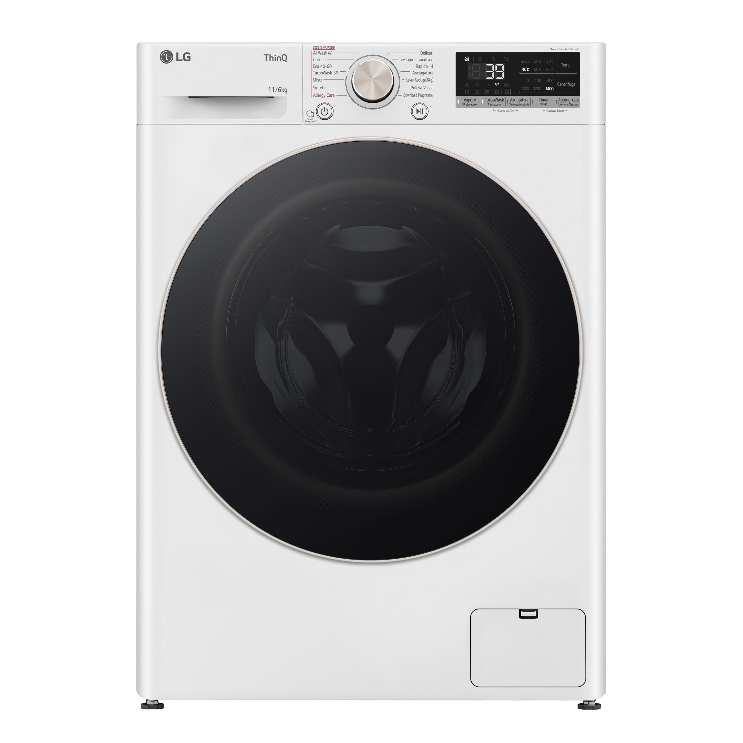 LG D4R7011TSWG Lavasciuga Carico Frontale 1400Giri - immagine 2