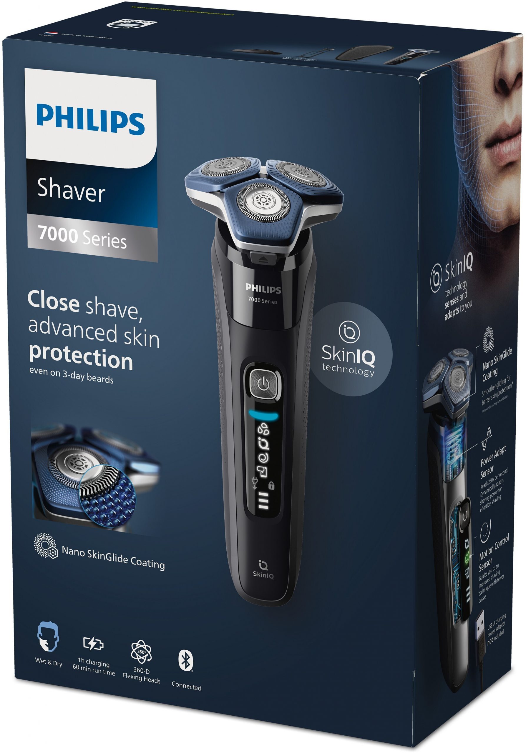 Philips S7886-35 Rasoio Elettrico Ricaricabile Wet Dry con Tagliabasette - immagine 5
