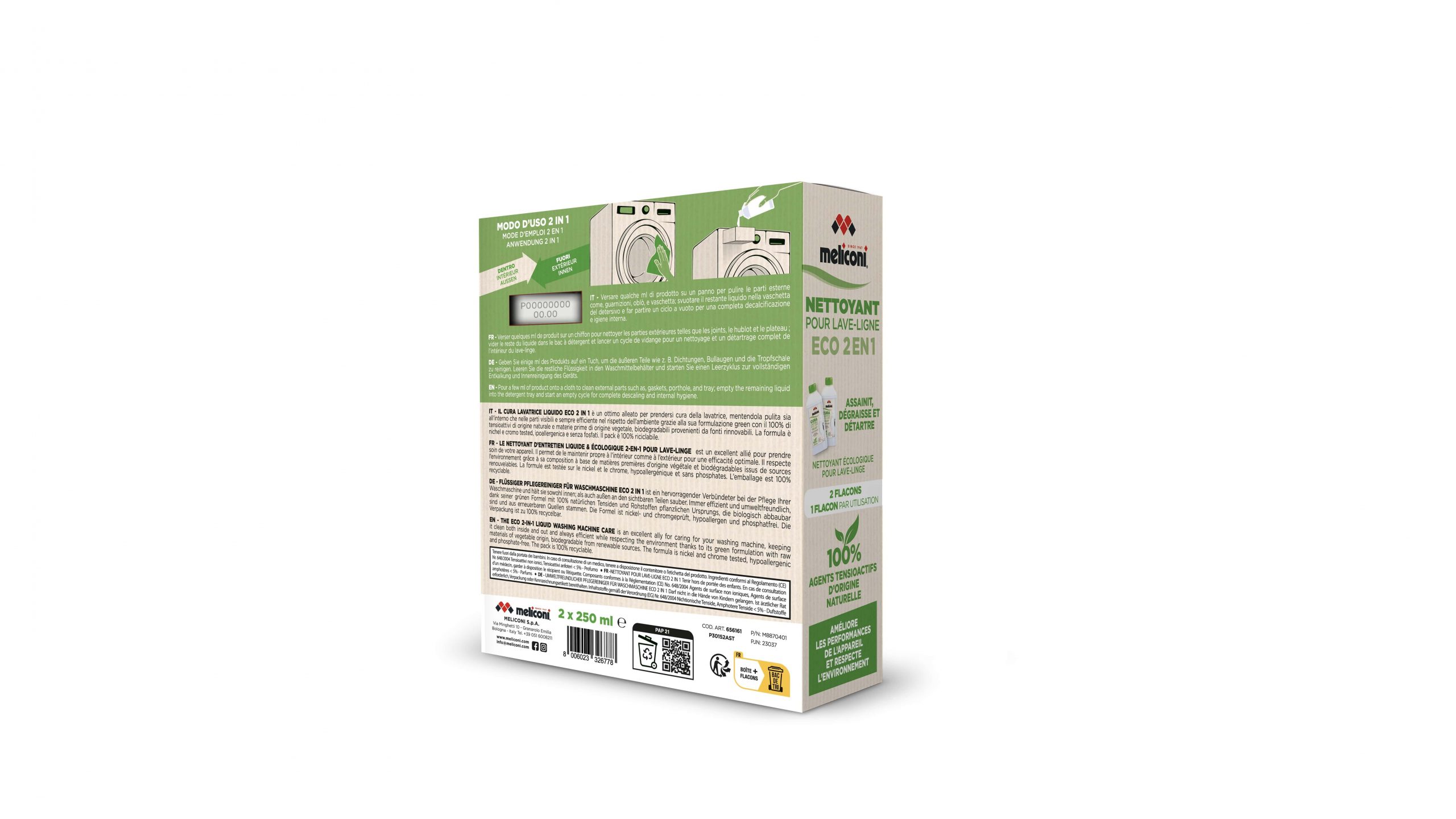 Meliconi Eco 2 Liquido Cura Lavatrice inn 1 2x250ml - immagine 4