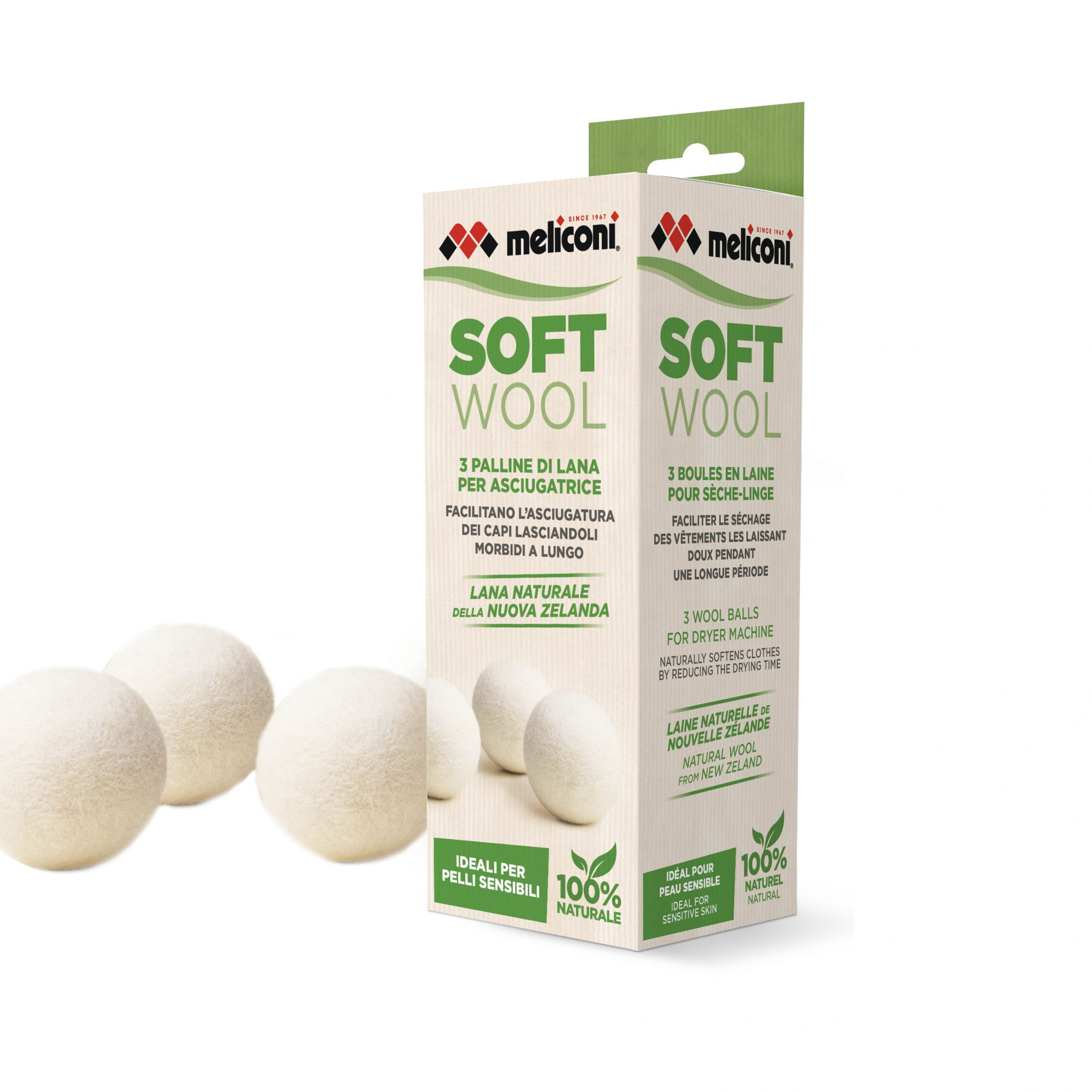 Meliconi Soft Wool 3 Pezzi Sfere di Lana Naturale - immagine 2