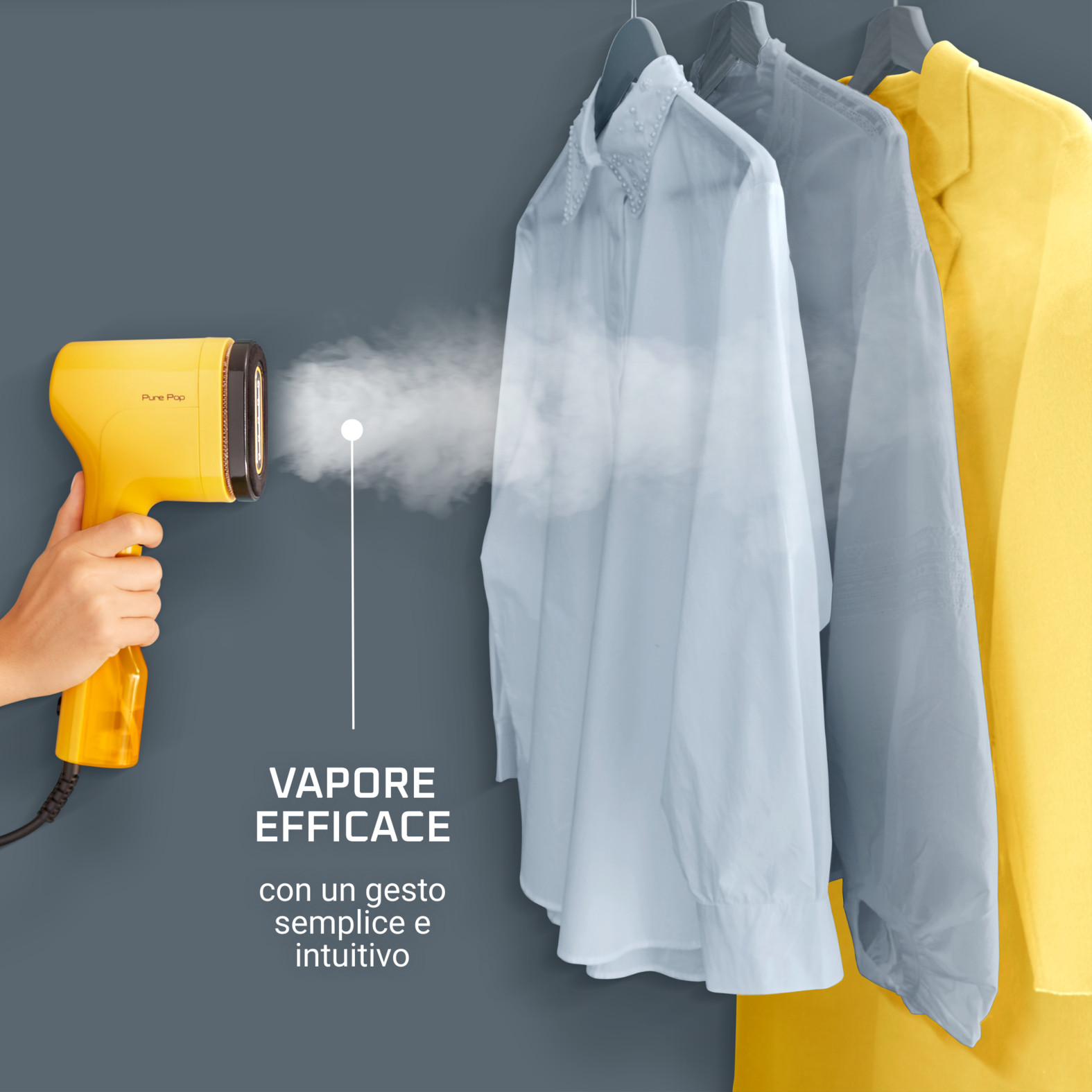 Rowenta DR2026D1 Stiratore Verticale 1300W 70Ml Giallo - immagine 2