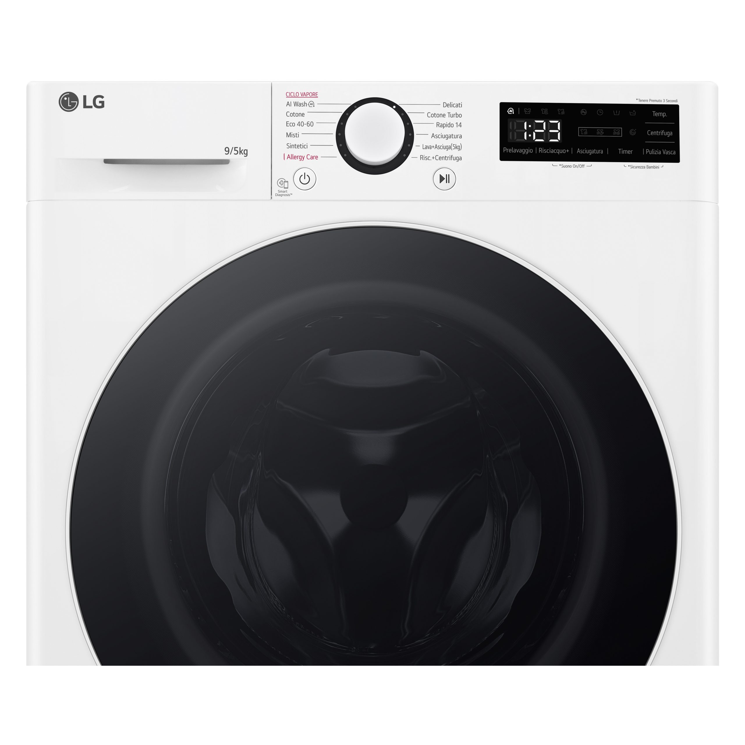 LG D2R5S09TSWW Lavasciuga 9Kg 1200Giri - immagine 3