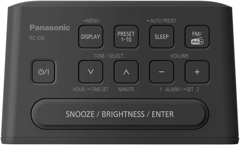 Panasonic RC-D8 Radiosveglia DAB Nero Display Retroilluminato Bluetooth USB Aux - immagine 4
