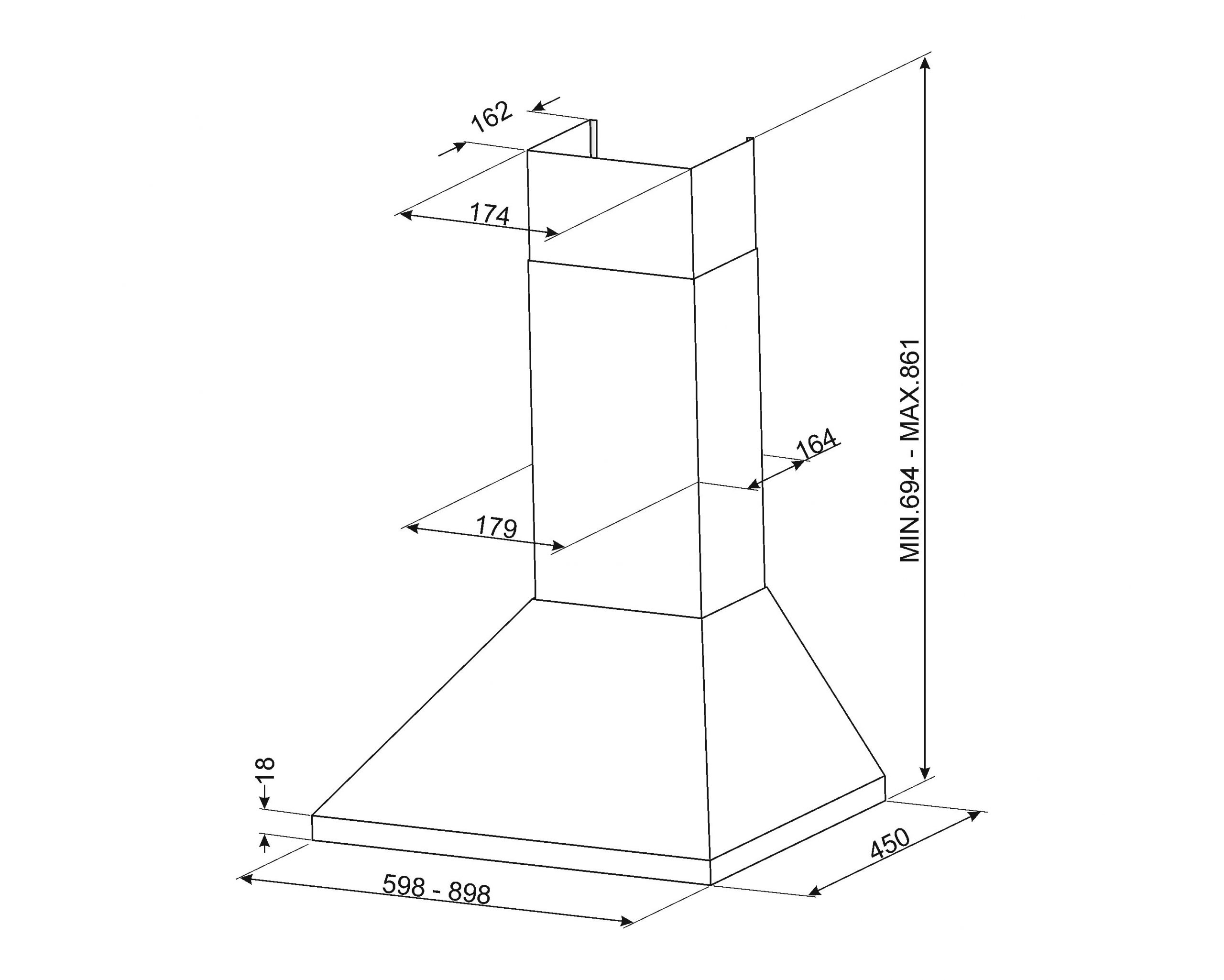 Smeg KDE600EX Cappa Arredo Parete 60Cm - immagine 2