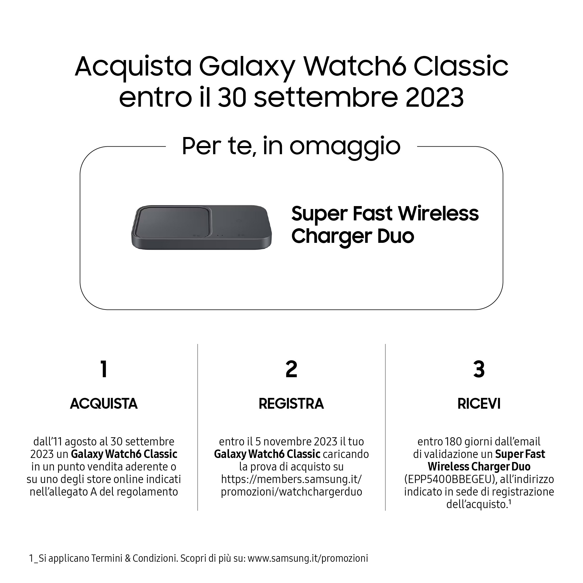 Samsung Galaxy Watch6 Classic SMR960NZSAITV Silver Smartwatch 1.4 Pollici 47mm - immagine 2